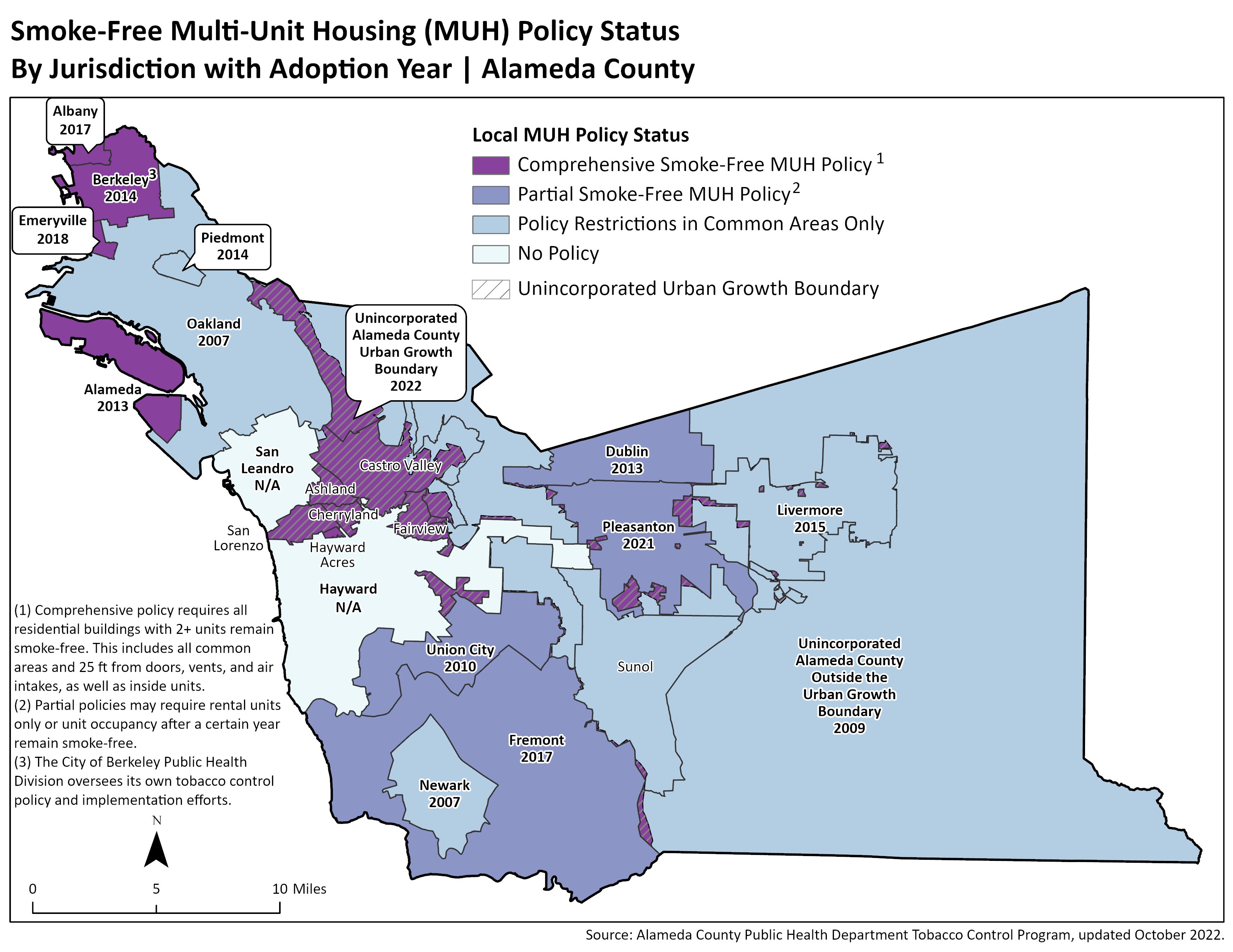 Smoke-Free Multi-Unit Housing Policy Status Map